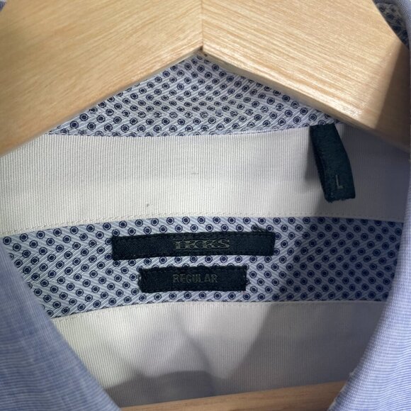 IKKS Men's Long Sleeve Button Up Dress Shirt Size L - Picture 3 of 6